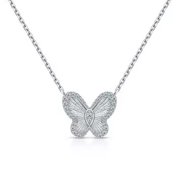 Серебряное шейное украшение с фианитами