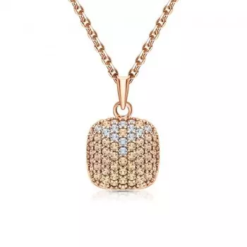 Серебряное шейное украшение с фианитами