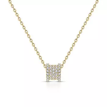 Серебряное шейное украшение с фианитами