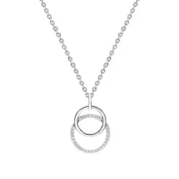 Серебряное шейное украшение с фианитами