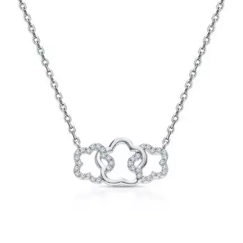 Серебряное шейное украшение с фианитами