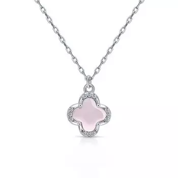 Серебряное шейное украшение с фианитами