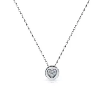 Серебряное шейное украшение с фианитами