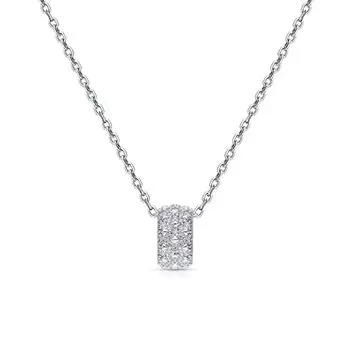 Серебряное шейное украшение с фианитами