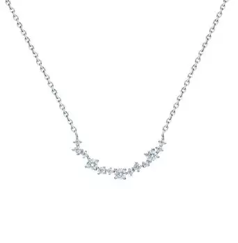 Серебряное шейное украшение с фианитами