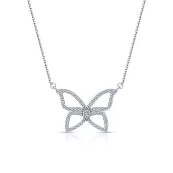 Серебряное шейное украшение с фианитами