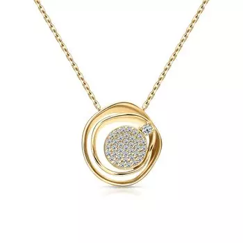 Серебряное шейное украшение с фианитами