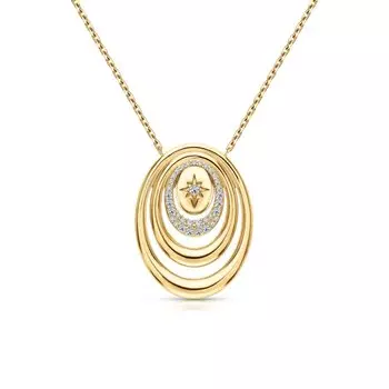 Серебряное шейное украшение с фианитами