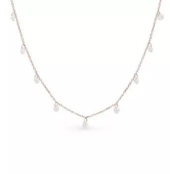 Серебряное шейное украшение с фианитами