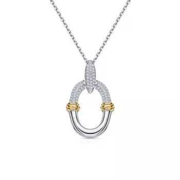 Серебряное шейное украшение с фианитами