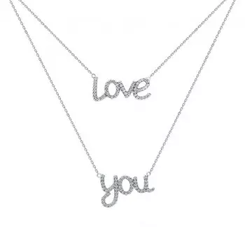 Серебряное шейное украшение с фианитами