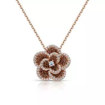 Серебряное шейное украшение с фианитами