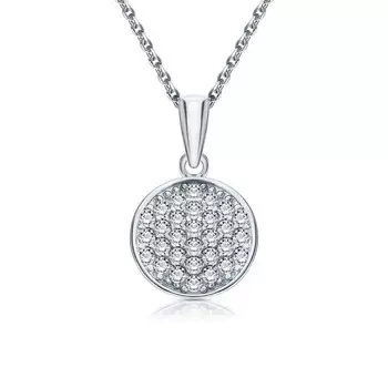 Серебряное шейное украшение с фианитами