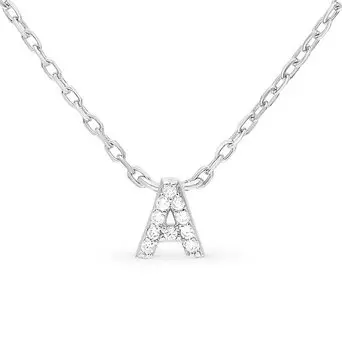 Серебряное шейное украшение с фианитами