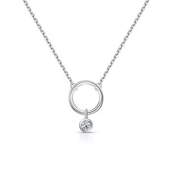 Серебряное шейное украшение с фианитами