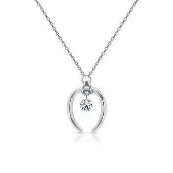 Серебряное шейное украшение с фианитами