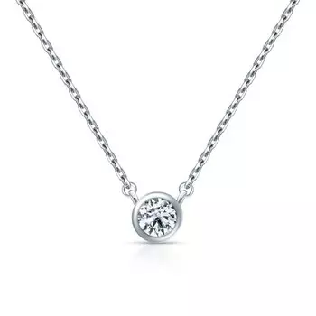 Серебряное шейное украшение с фианитами