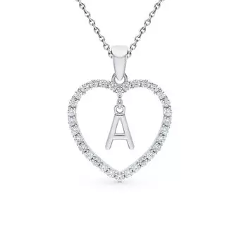 Серебряное шейное украшение с фианитами