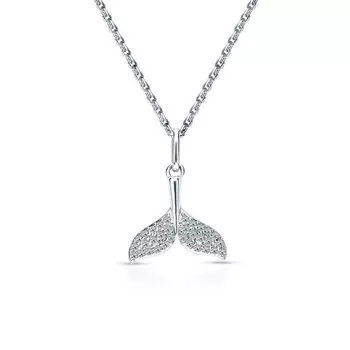 Серебряное шейное украшение с фианитами