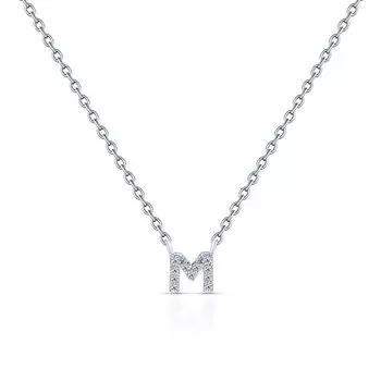 Серебряное шейное украшение с фианитами