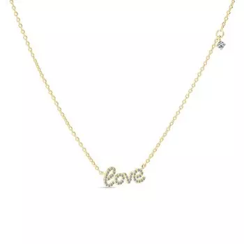 Серебряное шейное украшение с фианитами