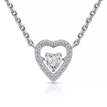 Серебряное шейное украшение с фианитами