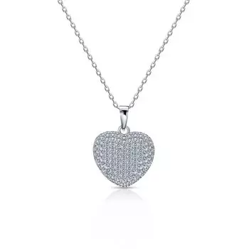 Серебряное шейное украшение с фианитами