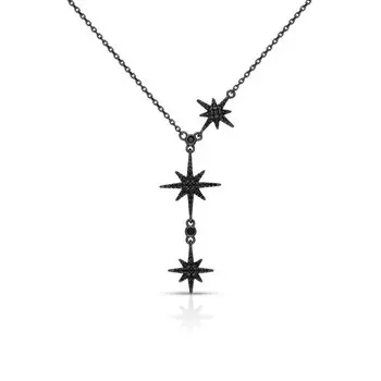 Серебряное шейное украшение с фианитами