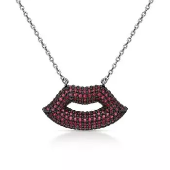 Серебряное шейное украшение с фианитами