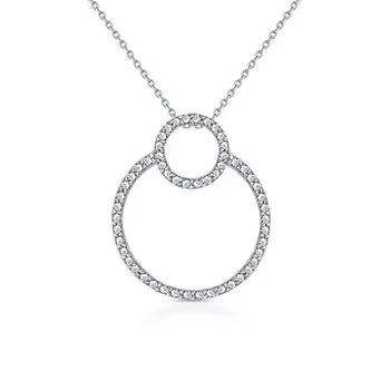 Серебряное шейное украшение с фианитами