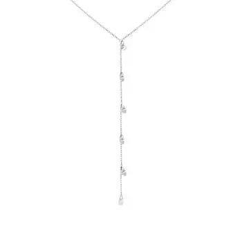 Серебряное шейное украшение с фианитами