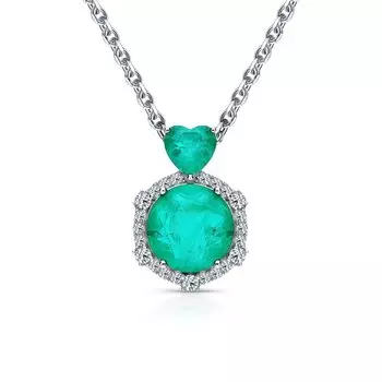 Серебряное шейное украшение с фианитами