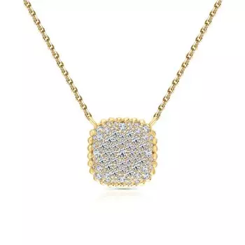 Серебряное шейное украшение с фианитами