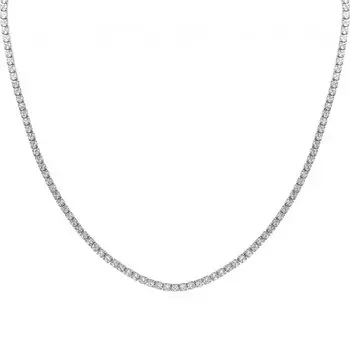 Серебряное шейное украшение с фианитами