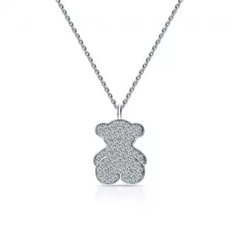 Серебряное шейное украшение с фианитами