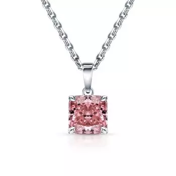 Серебряное шейное украшение с фианитами