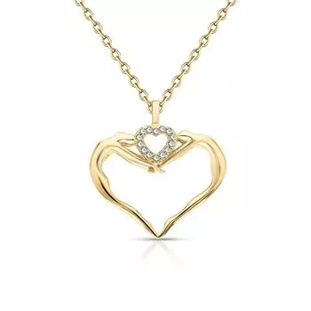 Серебряное шейное украшение с фианитами