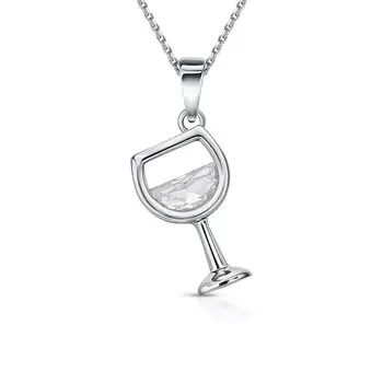 Серебряное шейное украшение с фианитами