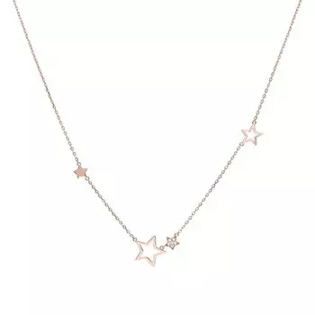 Серебряное шейное украшение с фианитами