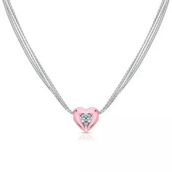 Серебряное шейное украшение с фианитами