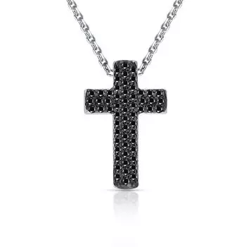 Серебряное шейное украшение с фианитами