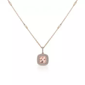 Серебряное шейное украшение с фианитами и алпанитом