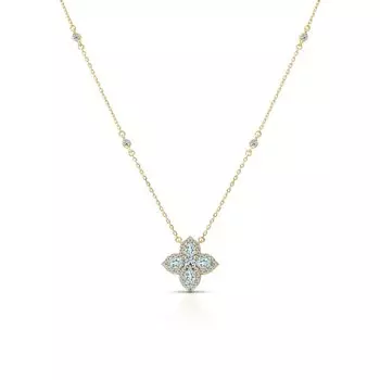 Серебряное шейное украшение с фианитами и алпанитом