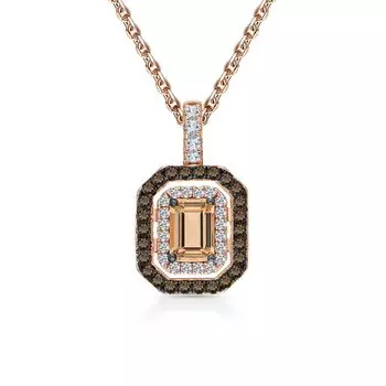 Серебряное шейное украшение с фианитами и алпанитом