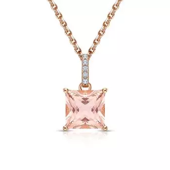 Серебряное шейное украшение с фианитами и алпанитом