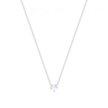 Серебряное шейное украшение с фианитом