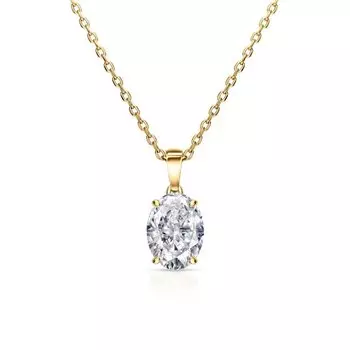 Серебряное шейное украшение с фианитом