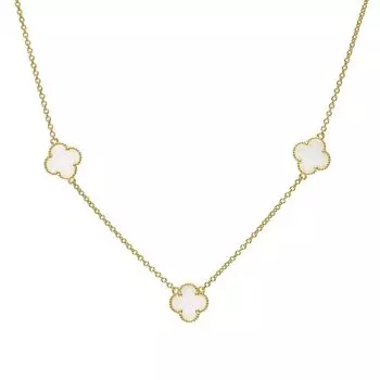 Серебряное шейное украшение с керамикой