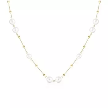 Серебряное шейное украшение с керамикой