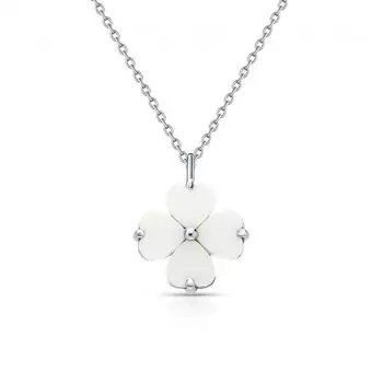 Серебряное шейное украшение с керамикой